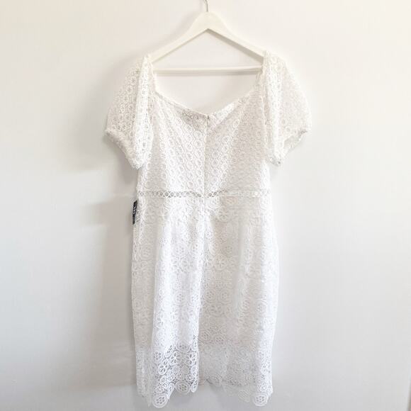 Express Lace Crochet Eyelet Midi Dress - Picture 11 of 14